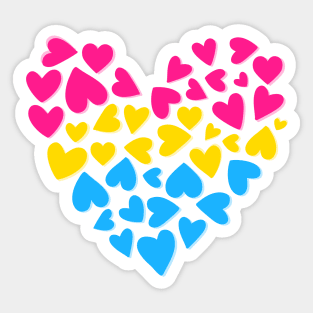 Pansexual Hearts Pride Sticker